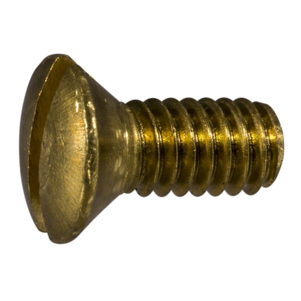 Midwest Fastener #8-32 x 3/8 in Slotted Oval Machine Screw, Plain Brass, 36 PK 61588 - main